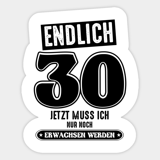 30 Geburtstag 30 jetzt muss ich nur
